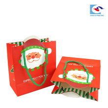 high quality custom colorful small christmas gift bags and boxes with handles